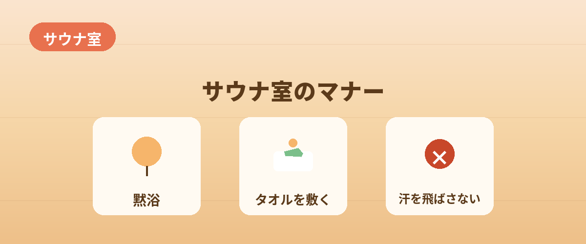 【サウナ室】のマナー