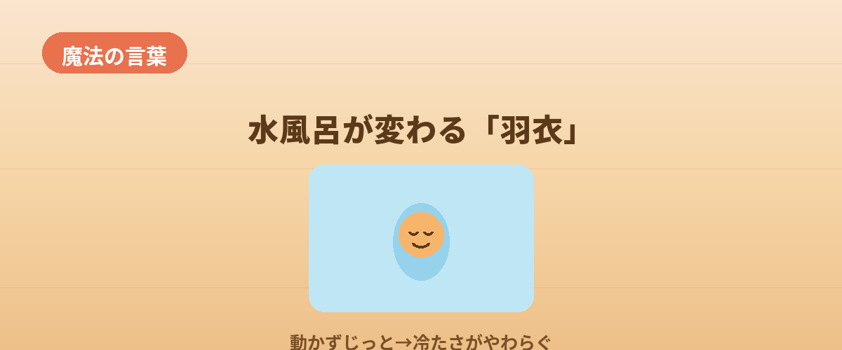 水風呂が変わる魔法の言葉「羽衣」