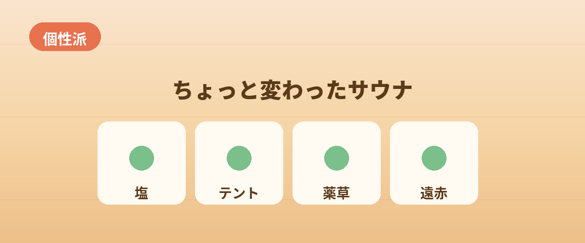 ちょっと変わった個性派サウナ