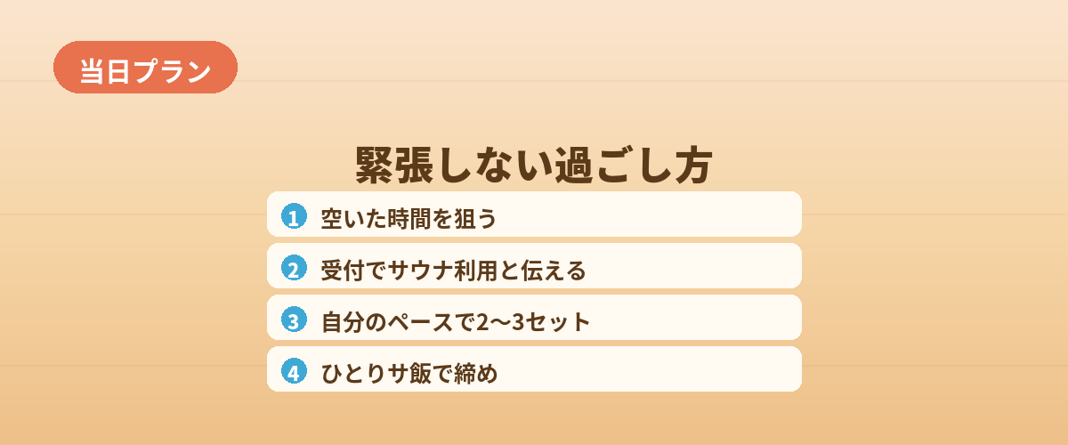 緊張しないための、当日の過ごし方プラ